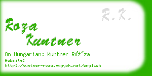 roza kuntner business card